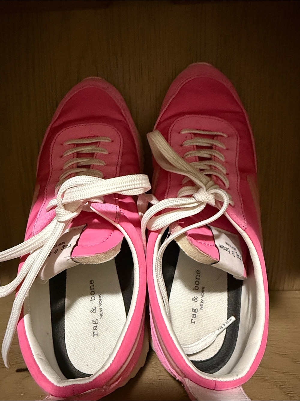 rag & bone Hot Pink Lace-Up Women's Sneakers - Picture 5 of 5